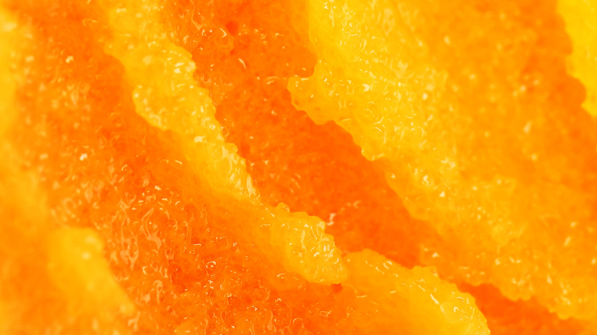 Close up image of mandarin orange sugar scrub