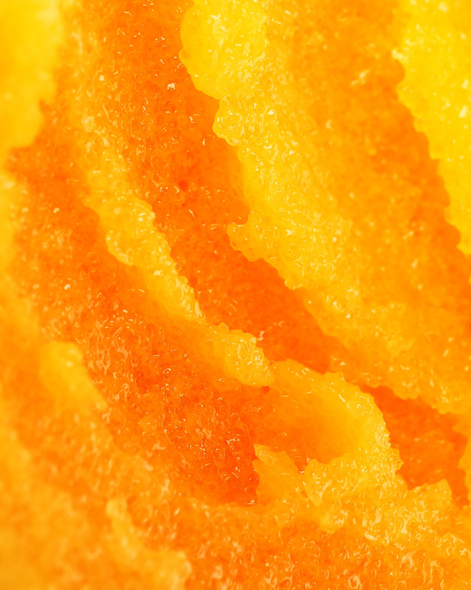 Close up image of mandarin orange sugar scrub