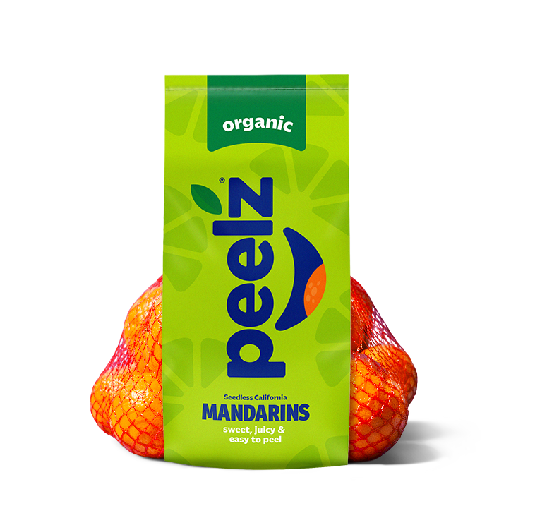 A bag of Peelz organic seedless California mandarins