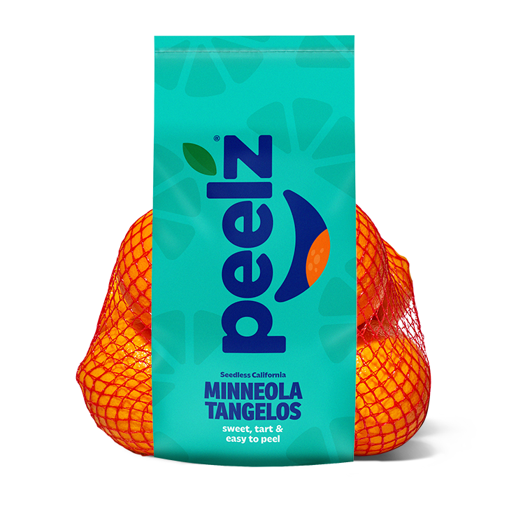 A bag of Peelz seedless California Minneola Tangelos